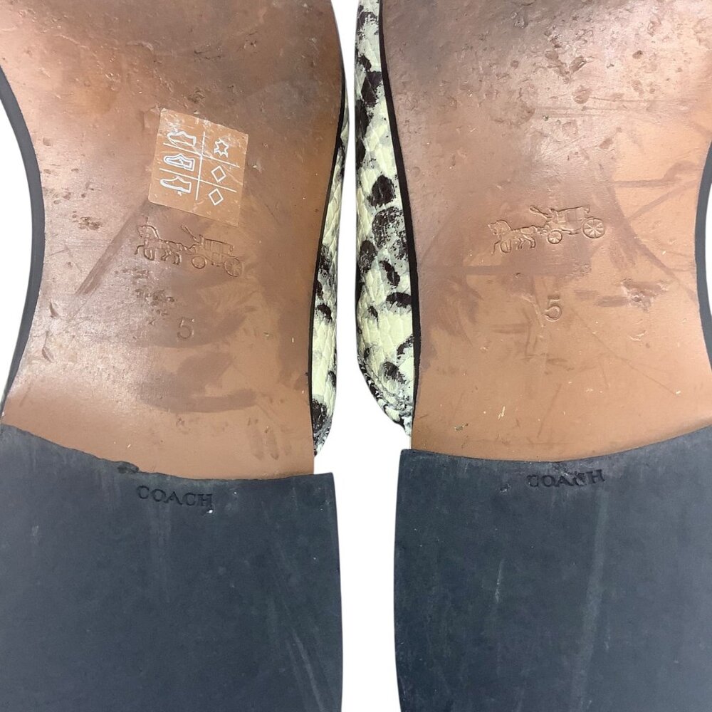 Coach Scotty Python Snake Print Mules Silver Hors… - image 7